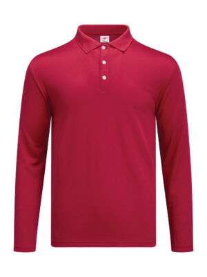 M2400-03 Red - Microfiber Polo Long Sleeved - Dry Fit 160gsm