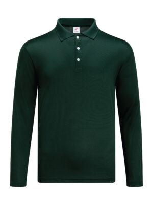 M2400-05 Dark Green - Microfiber Polo Long Sleeved - Dry Fit 160gsm