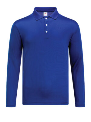 M2400-07 Royal Blue - Microfiber Polo Long Sleeved - Dry Fit 160gsm